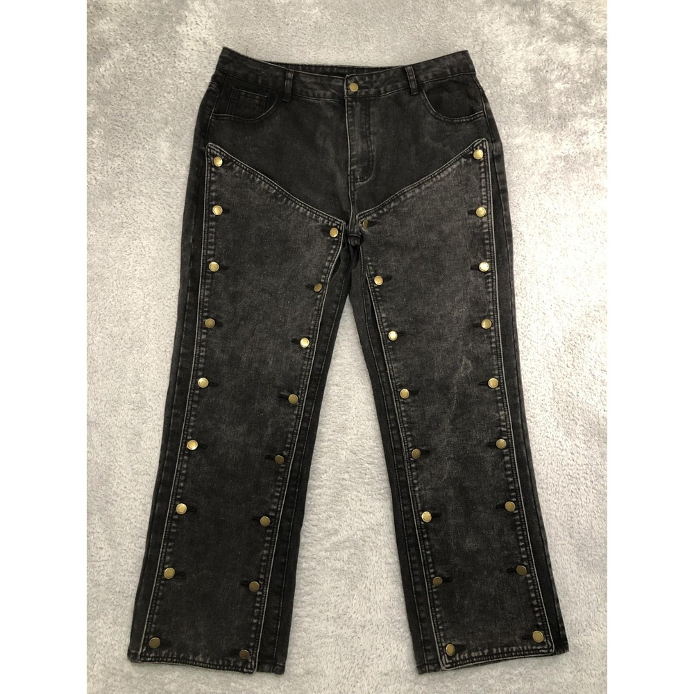 Heritage Falmer Unisex Jeans XXL (36x30) Black Rocker Metal Band